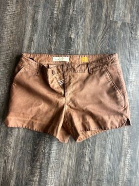 Pilcro and the Letterpress Chestnut Brown High-Waist Shorts